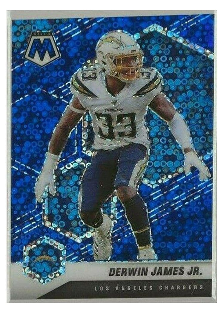 2021 Panini Mosaic Base Set Derwin James Jr. No Huddle Blue Mosaic #115 card