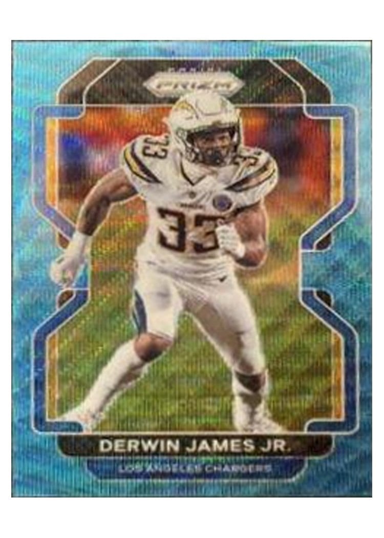 2021 Panini Prizm Base Set Derwin James Jr. Blue Wave Prizm #173 card