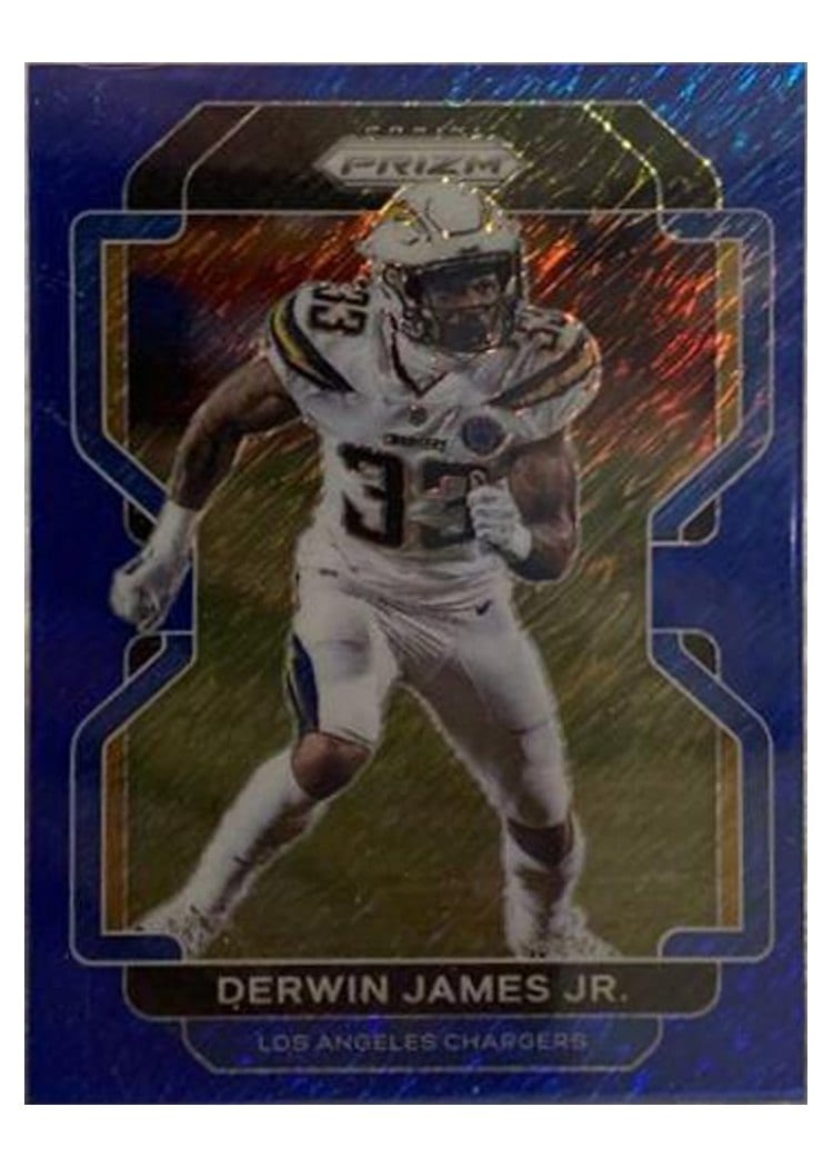 2021 Panini Prizm Base Set Derwin James Jr. Blue Shimmer #173 card