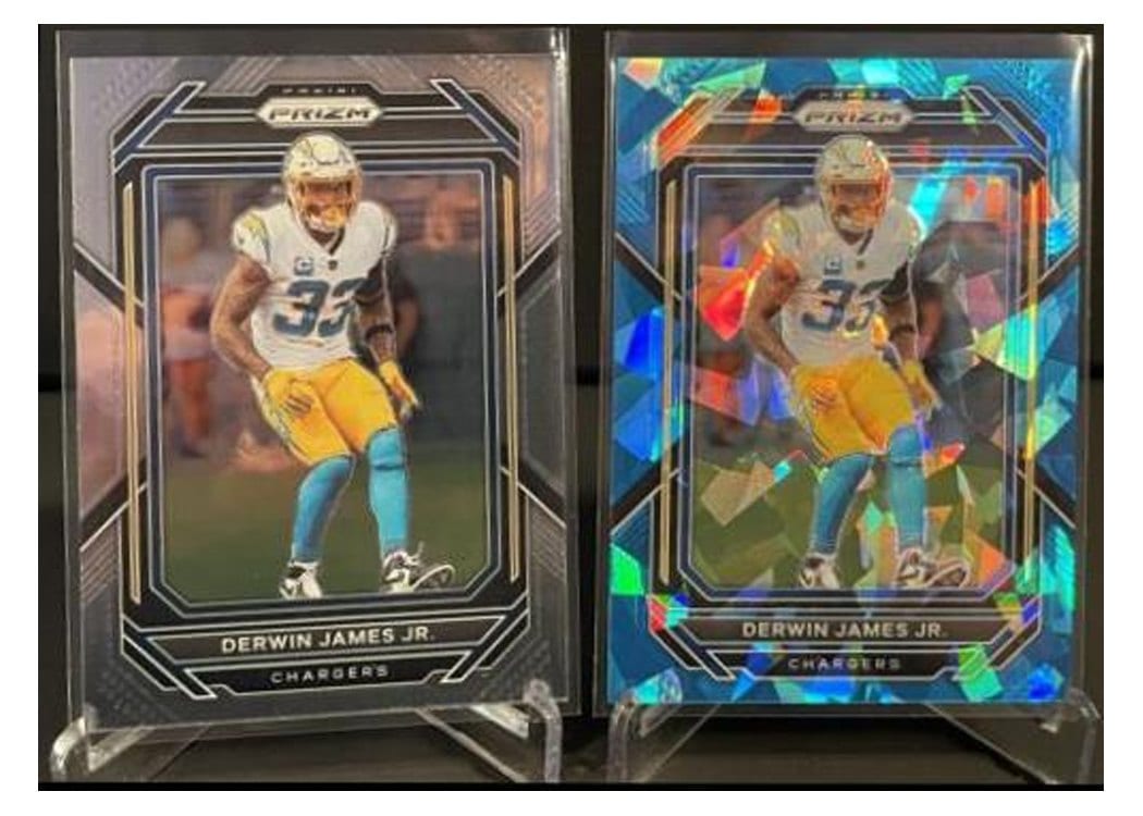 2022 Panini Prizm Base Set Derwin James Jr. Blue Ice #156 card