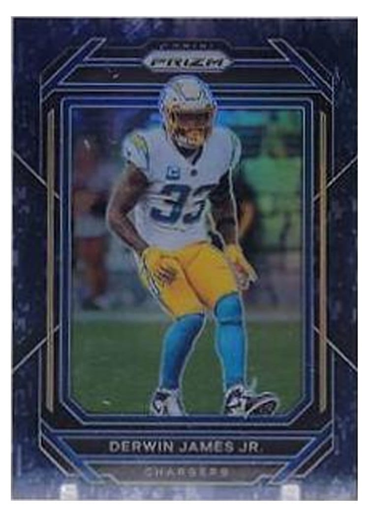 2022 Panini Prizm Base Set Derwin James Jr. Navy Camo #156 card