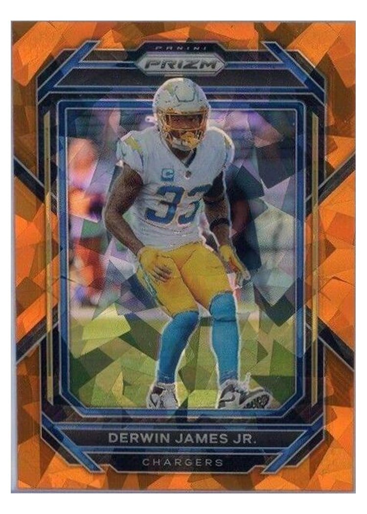 2022 Panini Prizm Base Set Derwin James Jr. Orange Ice #156 card