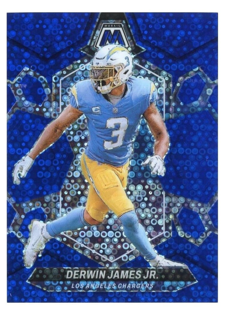 2024 Panini Mosaic Base Set Derwin James Jr. No Huddle Blue #126 card
