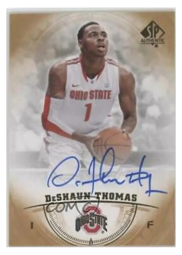 2013 SP Authentic Deshaun Thomas Autograph #40 card