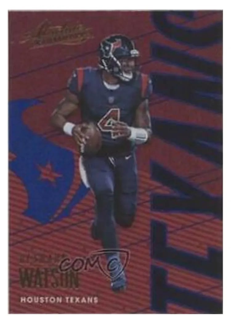 2018 Panini Absolute Deshaun Watson Spectrum Blue #39 card
