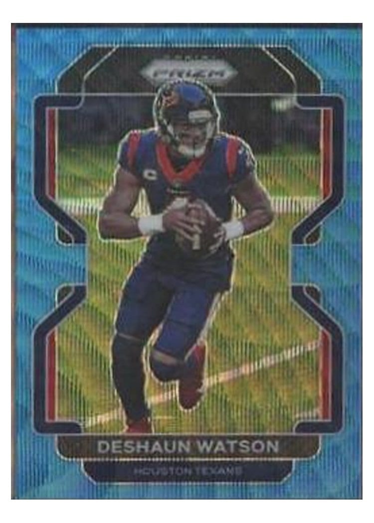 2021 Panini Prizm Base Set Deshaun Watson Blue Wave Prizm #36 card