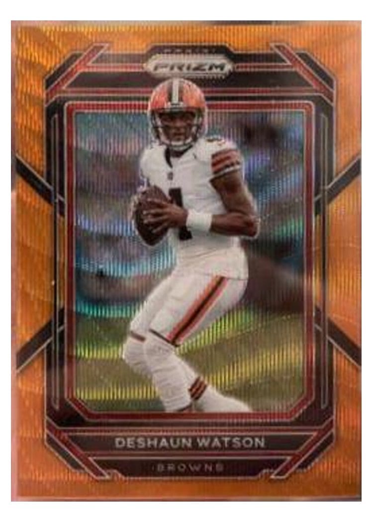 2022 Panini Prizm Base Set Deshaun Watson Orange Wave #66 card