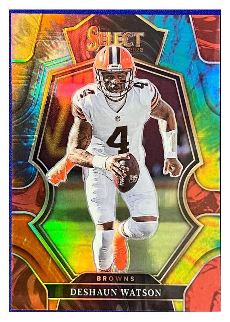 2022 Panini Select Base Set Deshaun Watson Tie Dye #123 card