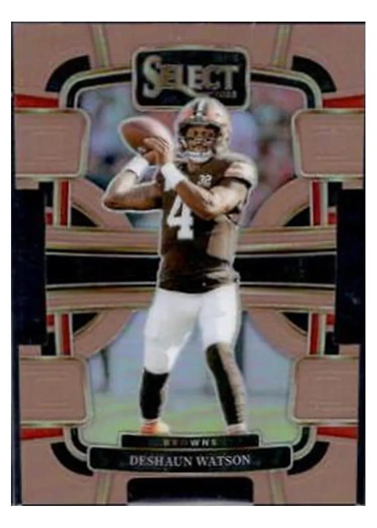2023 Panini Select Base Set Deshaun Watson Copper Prizm Die-Cut #25 card