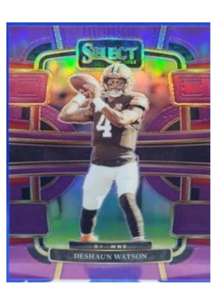 2023 Panini Select Base Set Deshaun Watson Purple Prizm #25 card