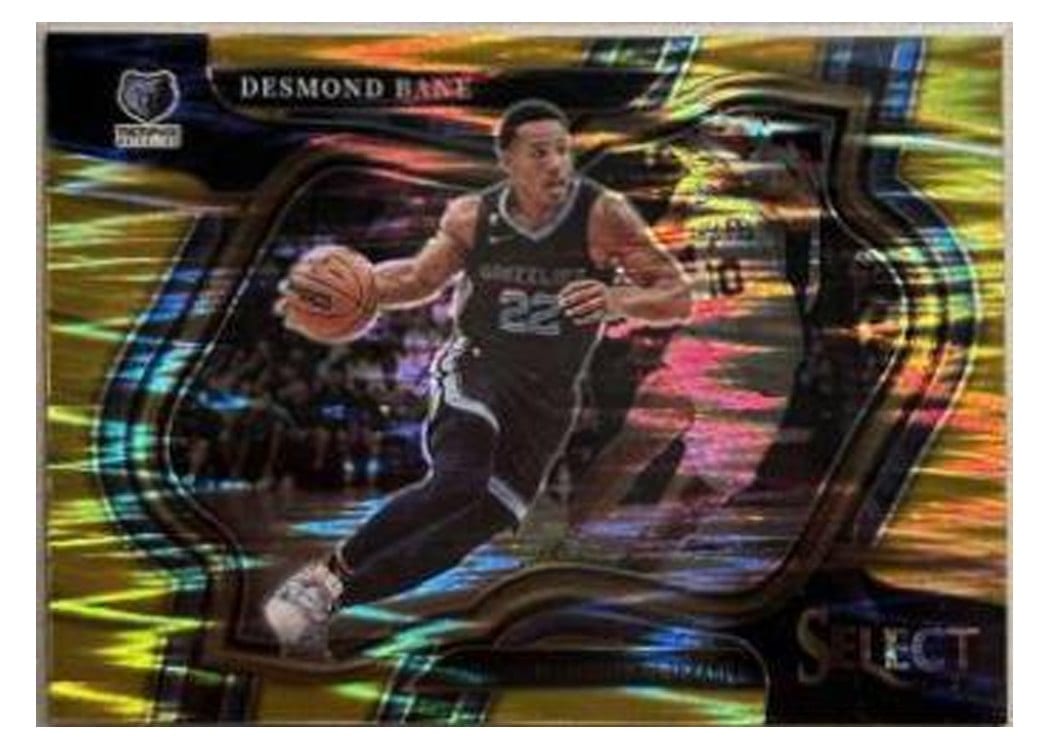 2022-23 Panini Select Base Set Desmond Bane Gold Flash Prizm #263 card