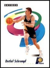 1991-92 SkyBox Base Set Detlef Schrempf #117 card