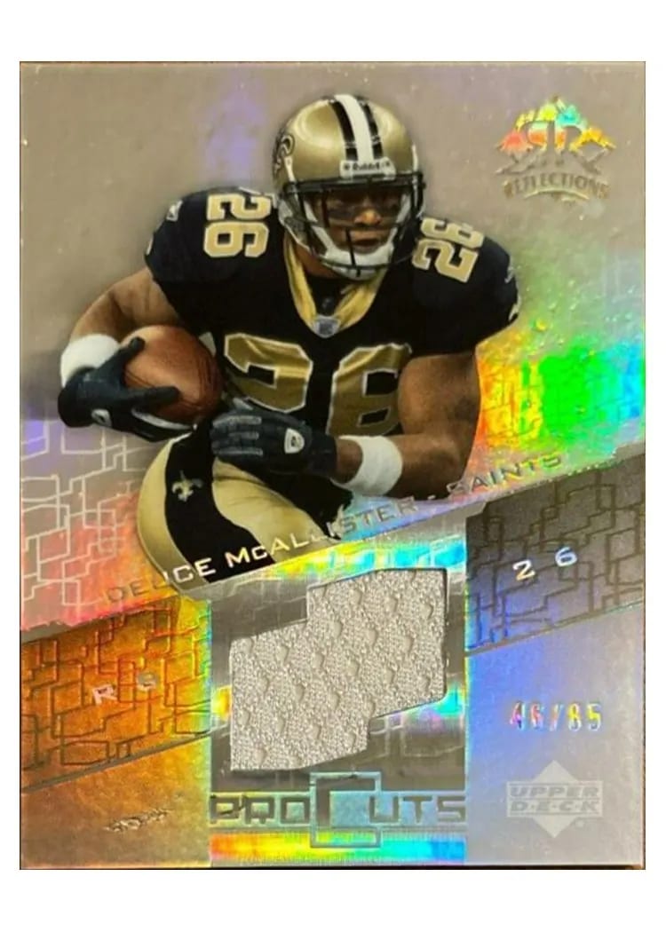 2004 Upper Deck Reflections Pro Cuts Deuce McAllister #PC-DM card