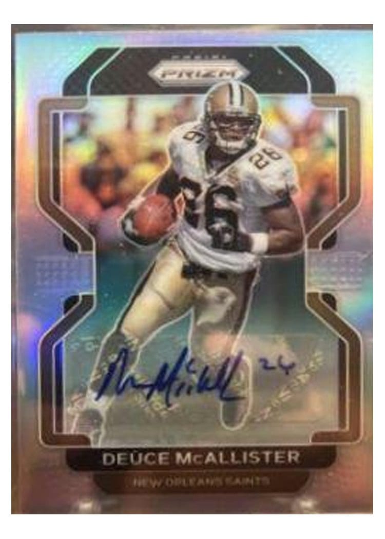 2021 Panini Prizm Base Set Deuce McAllister Autographs Silver Prizm #307 card