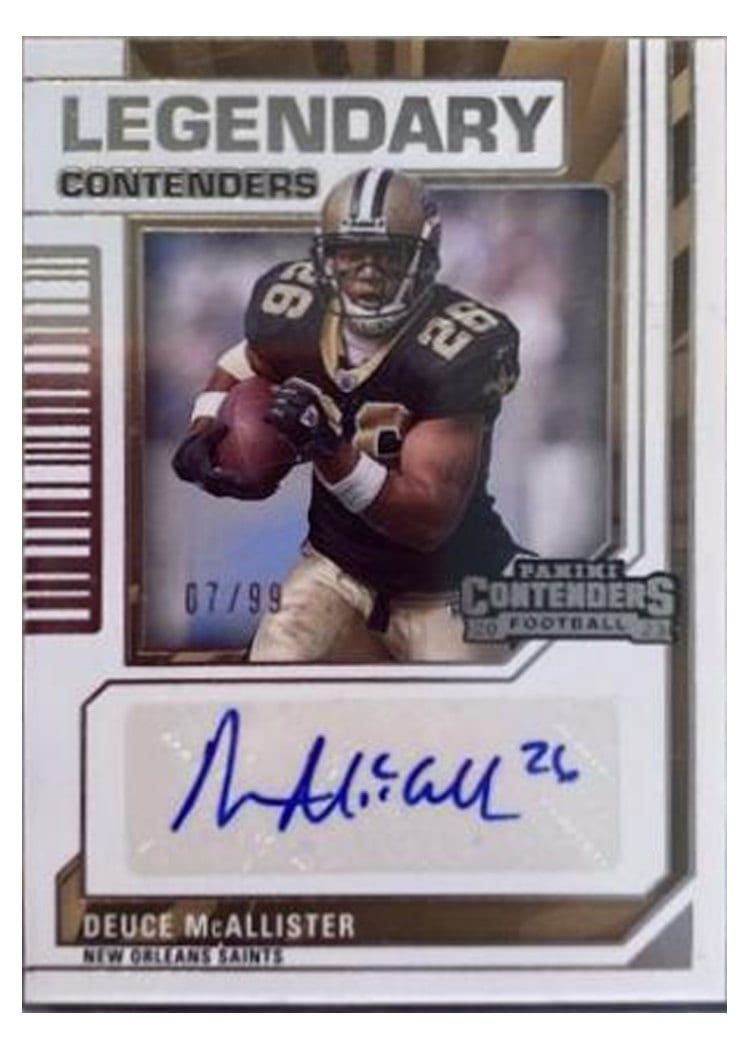 2023 Panini Contenders Legendary Contenders Autographs Deuce McAllister #9 card