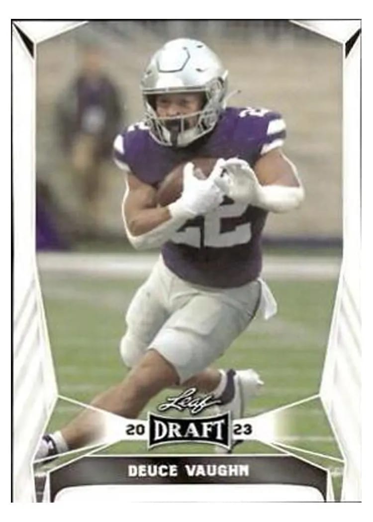 2023 Leaf Draft Deuce Vaughn #21 card