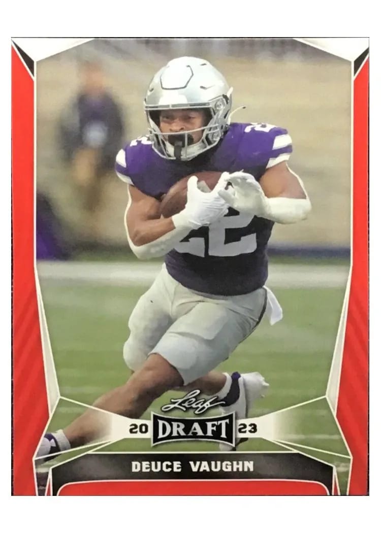 2023 Leaf Draft Deuce Vaughn #21 card