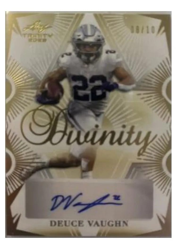 2023 Leaf Trinity Divinity Autograph Deuce Vaughn #D-DV1 card