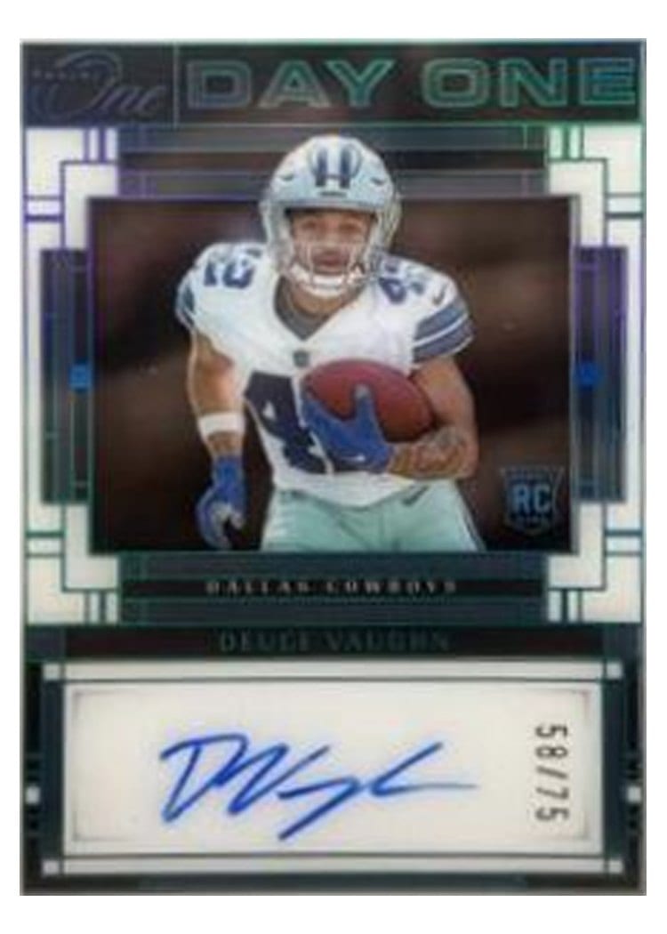 2023 Panini One Day One Autographs Deuce Vaughn #105 card