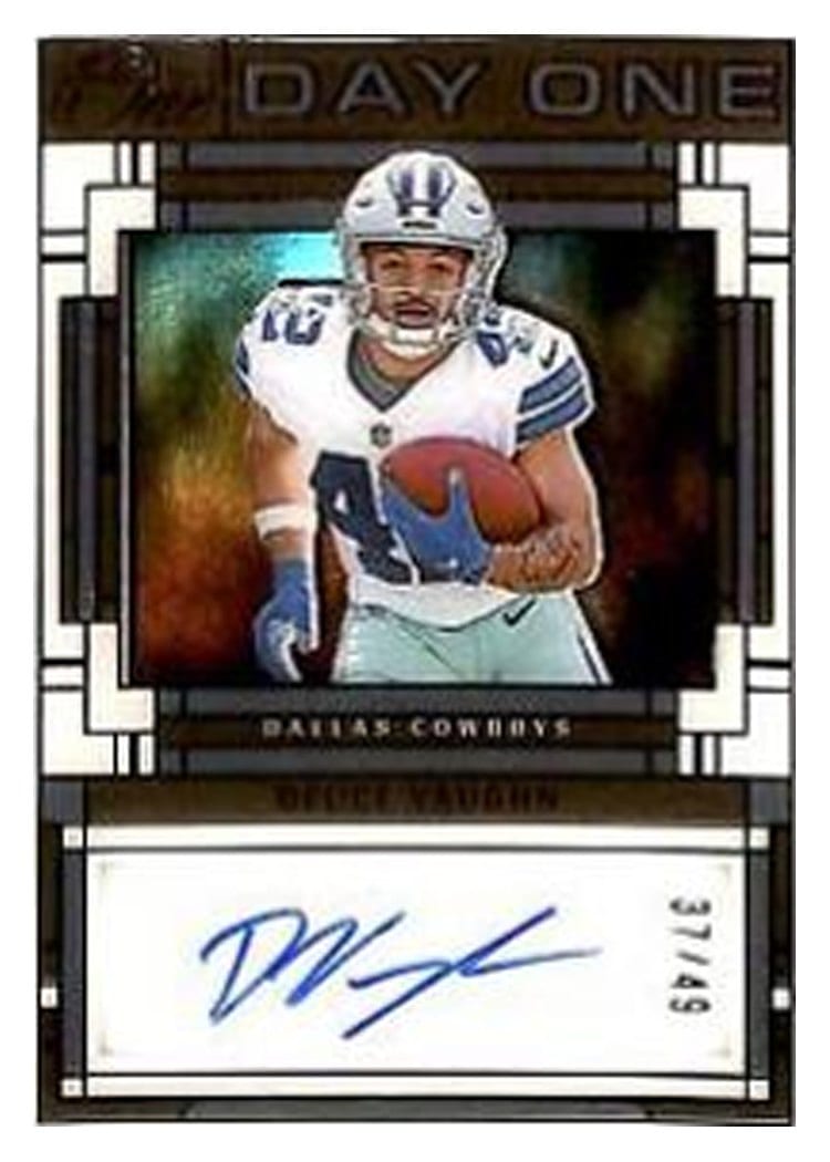 2023 Panini One Day One Autographs Deuce Vaughn #105 card