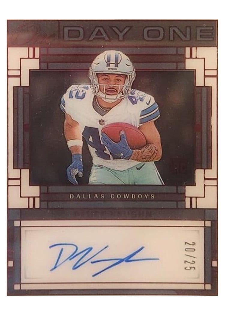 2023 Panini One Day One Autographs Deuce Vaughn Red Day One Autograph #105 card