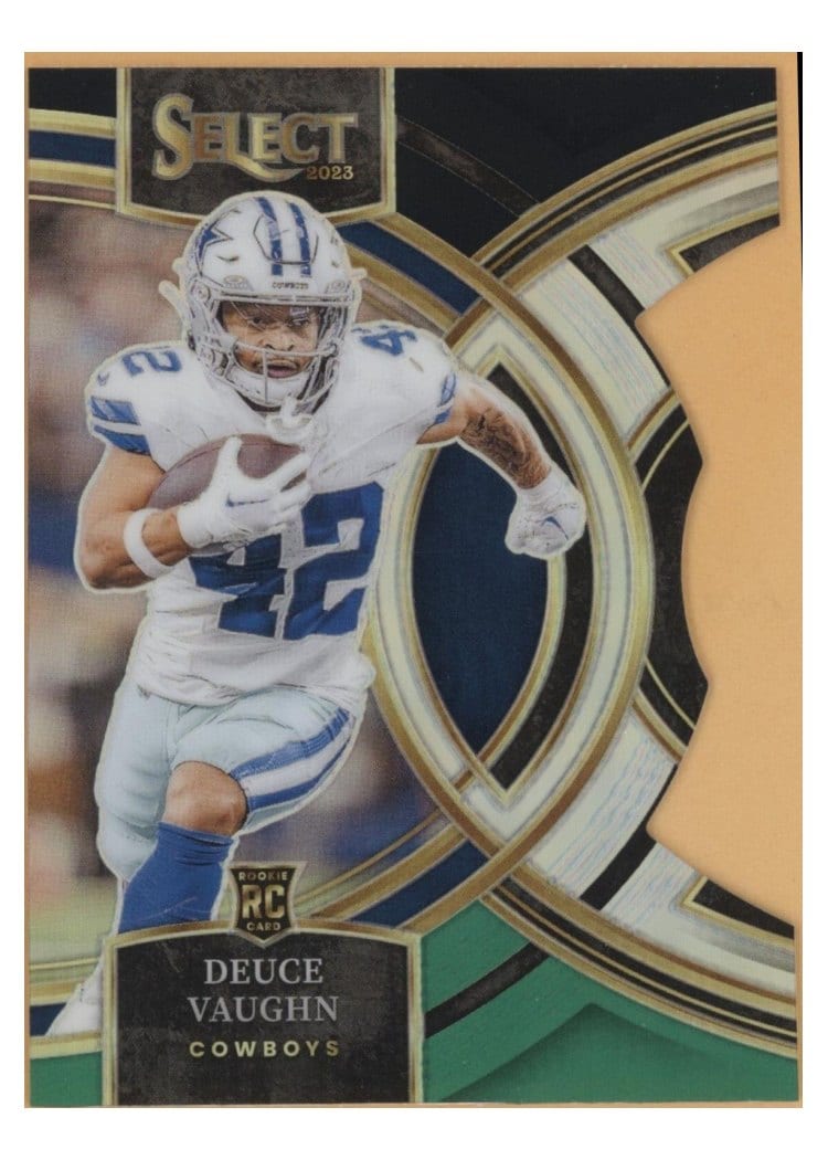 2023 Panini Select Base Set Deuce Vaughn Black Green Prizm Die-Cut #128 card