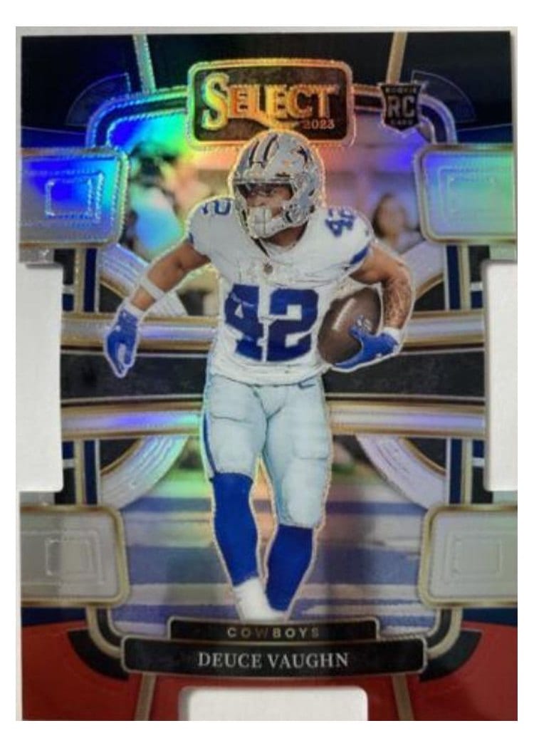 2023 Panini Select Base Set Deuce Vaughn Black Red Prizm Die-Cut #28 card
