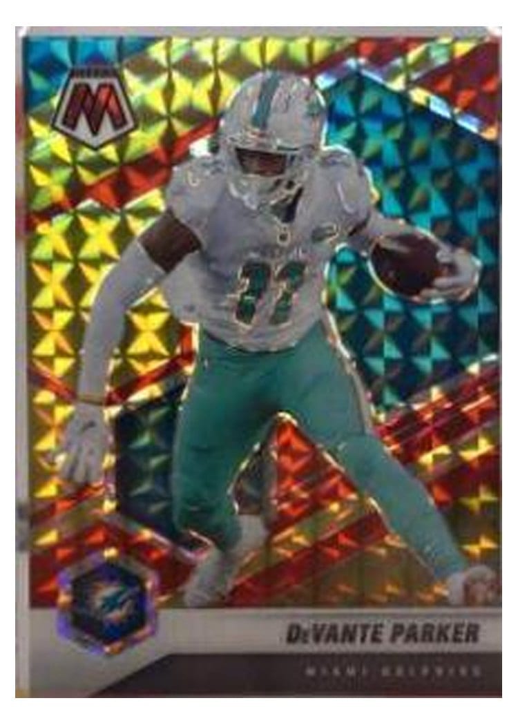 2021 Panini Mosaic Base Set DeVante Parker Choice Fusion Red & Yellow #126 card