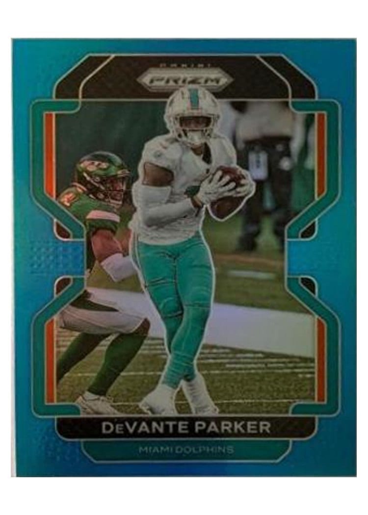 2021 Panini Prizm Base Set DeVante Parker Light Blue Prizm #104 card