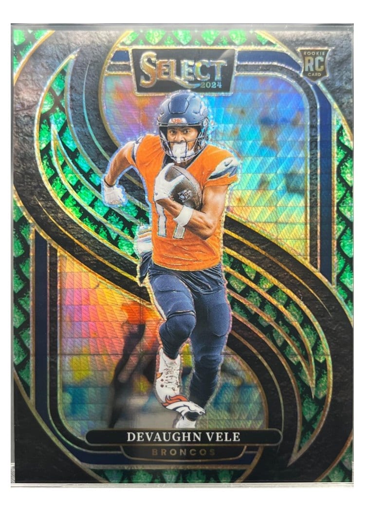 2024 Panini Select Base Set Devaughn Vele Dragon Scale Prizm #150 card