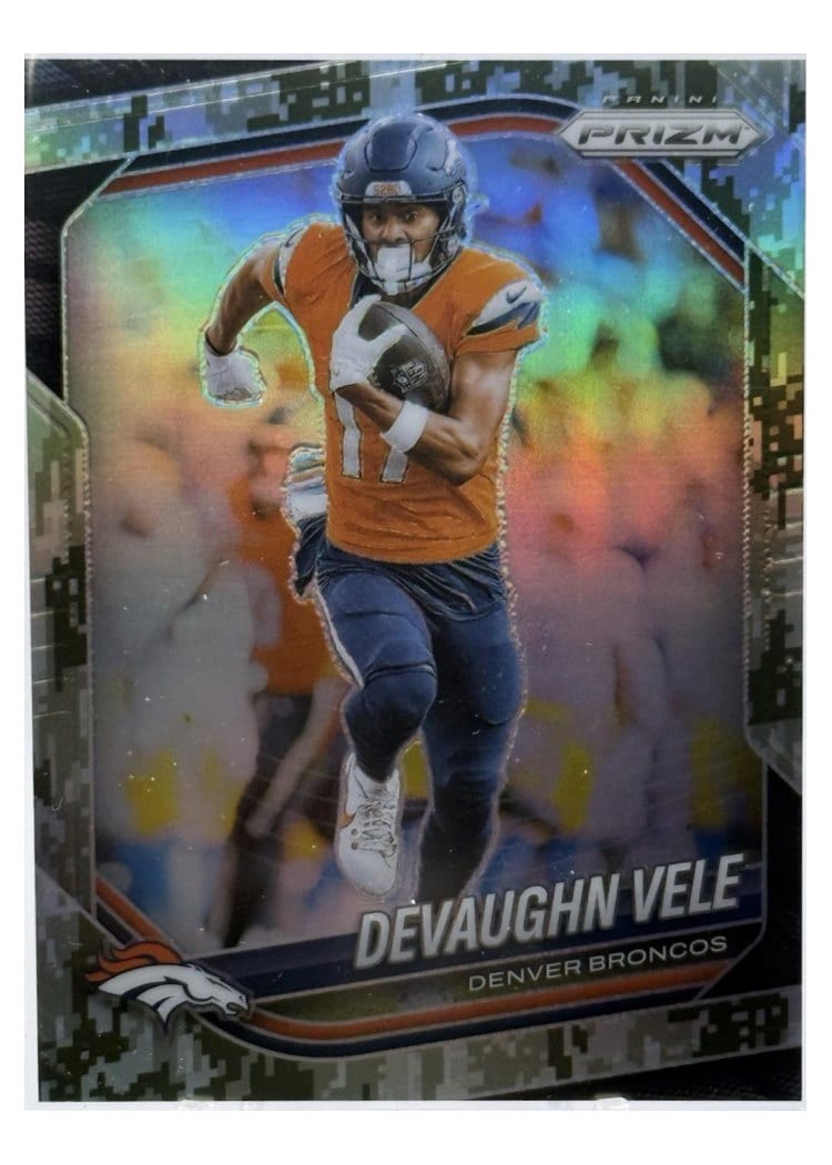 2025 Panini Prizm Base Set Devaughn Vele Forest Camo #54 card