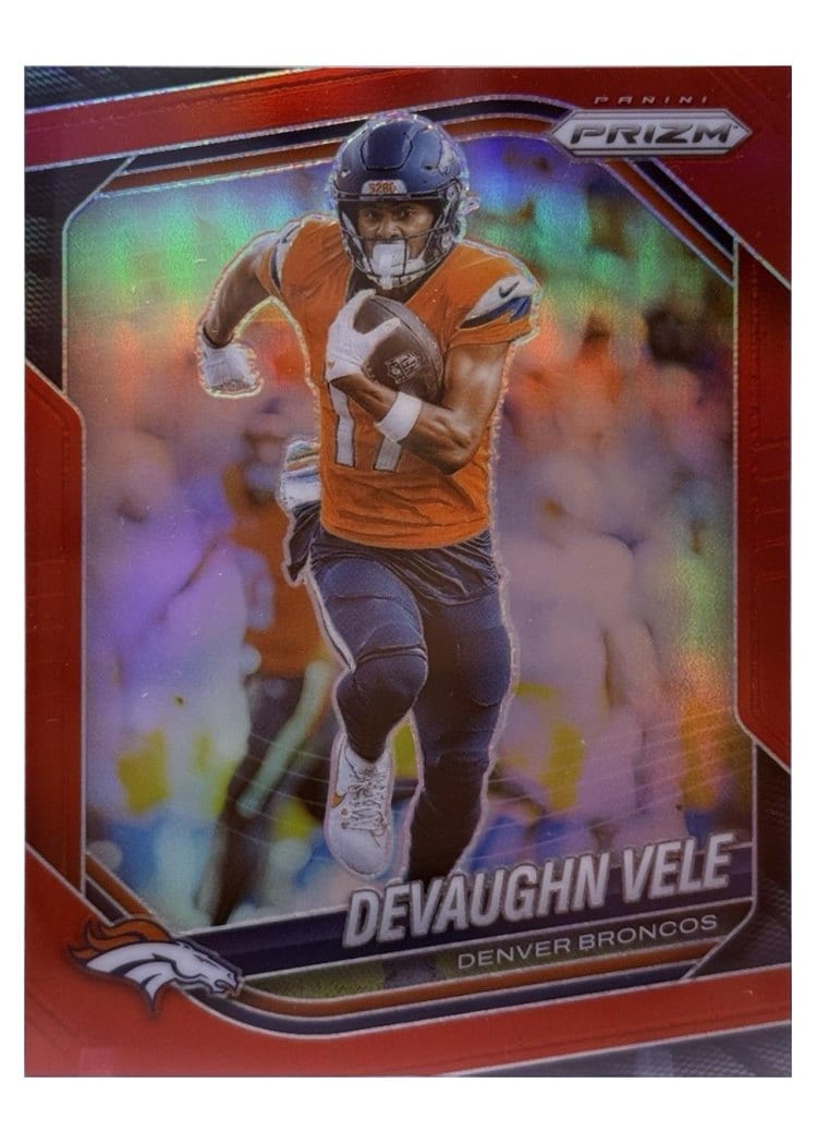 2025 Panini Prizm Base Set Devaughn Vele Red #54 card