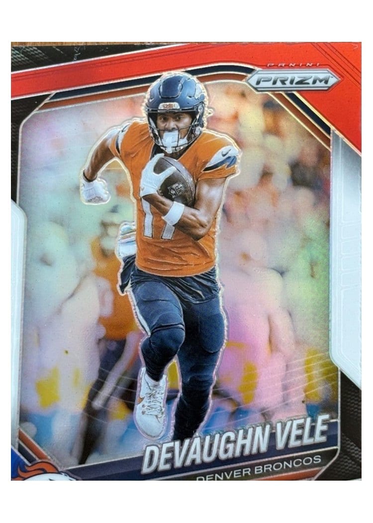 2025 Panini Prizm Base Set Devaughn Vele Red White Blue #54 card