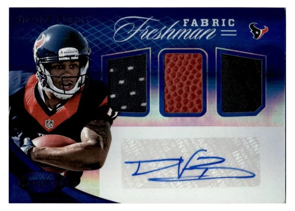 2012 Panini Certified DeVier Posey Materials Autograph Mirror Blue #332 card