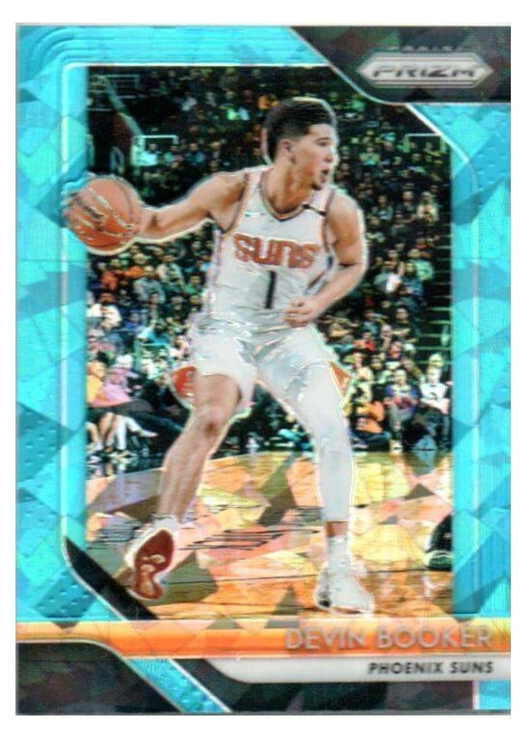 2018-19 Panini Prizm Base Set Devin Booker Blue Ice Prizm #11 card