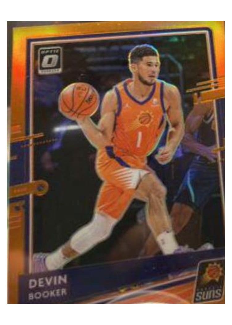 2020-21 Donruss Optic Base Set Devin Booker Orange #122 card