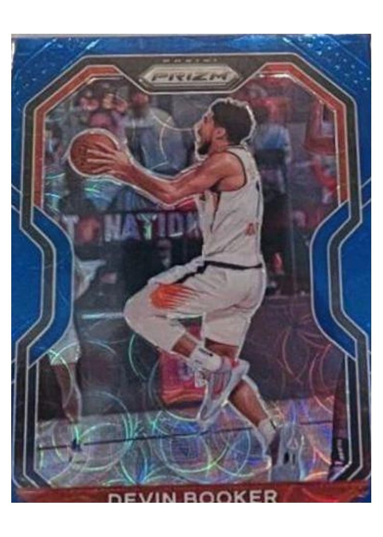 2020-21 Panini Prizm Base Set Devin Booker Choice Blue Prizm #214 card