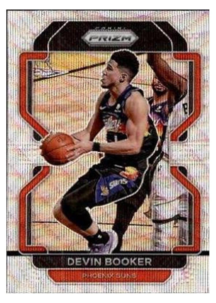 2021-22 Panini Prizm Base Set Devin Booker Gold Wave #203 card