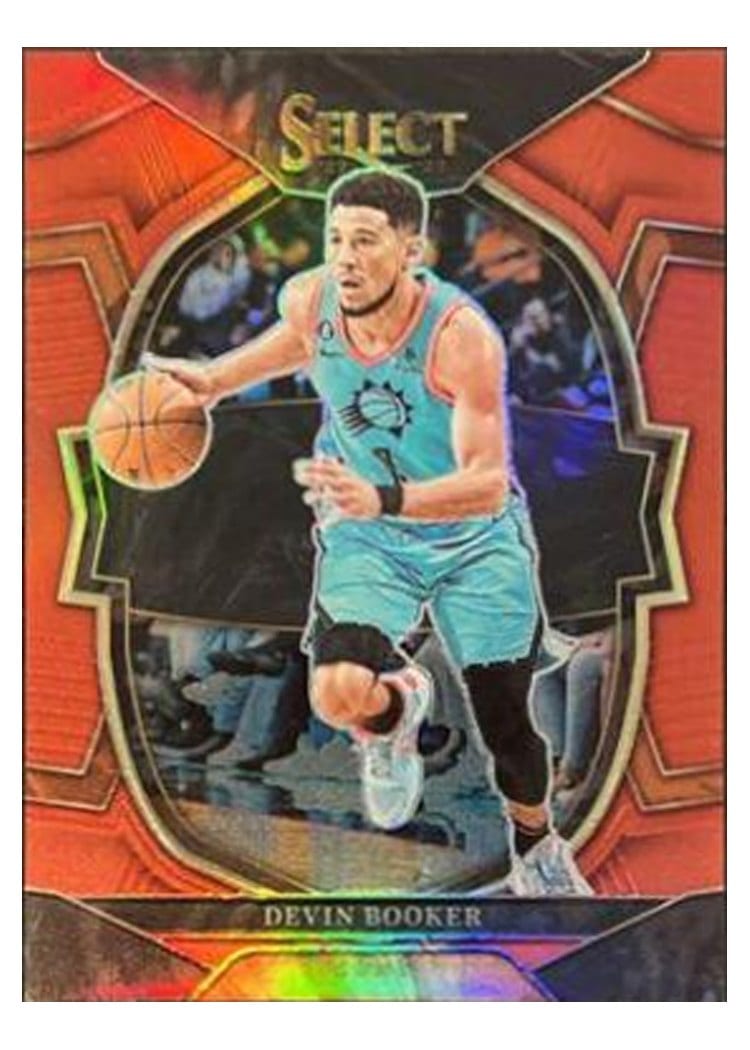 2022-23 Panini Select Base Set Devin Booker Red Prizm #38 card