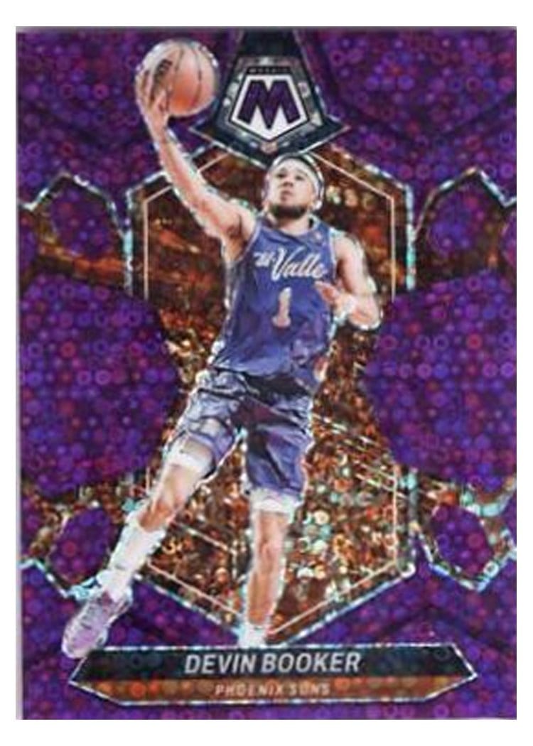 2023-24 Panini Mosaic Base Set Devin Booker Purple Fast Break #125 card