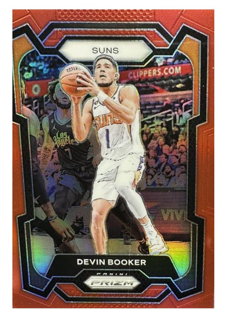 2023-24 Panini Prizm Base Set Devin Booker #58 card