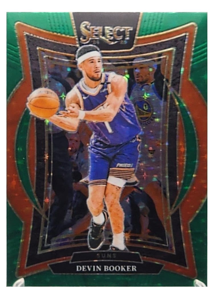 2024-25 Panini Select Base Set Devin Booker Green Stars Prizm #16 card