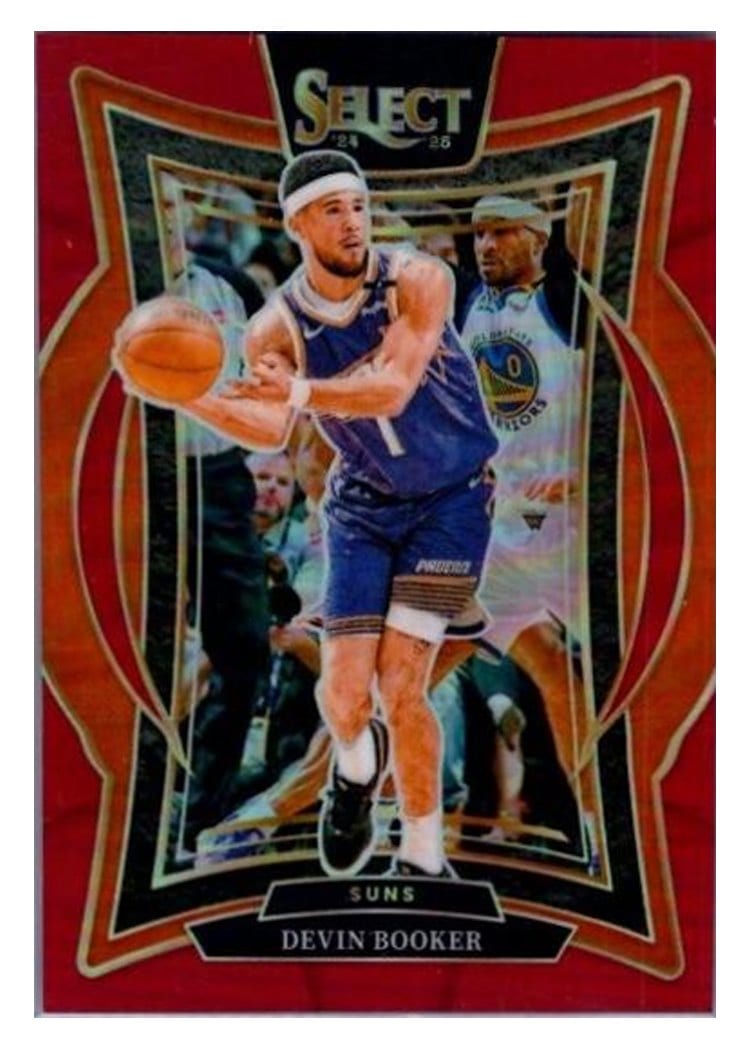2024-25 Panini Select Base Set Devin Booker Red Prizm #16 card