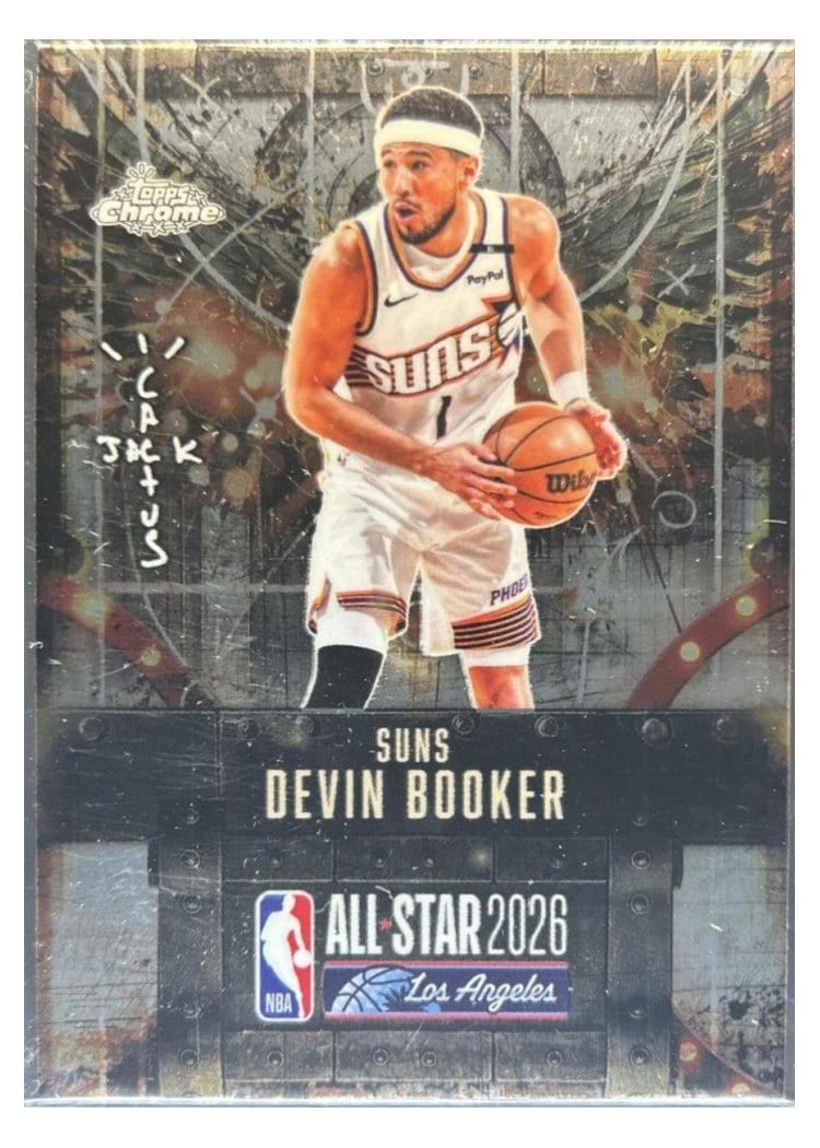 2025-26 Topps Chrome Cactus Jack X NBA All-Star Game Base Set ASG Devin Booker #12 card