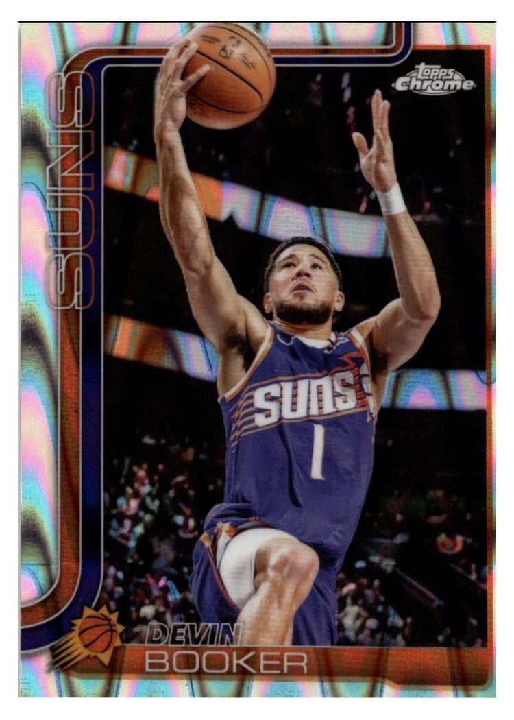 2025 Topps Chrome Devin Booker RayWave Refractor #195 card