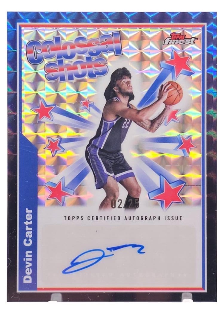 2024-25 Finest Colossal Shots Autographs Geometric Devin Carter #BSA-DC card
