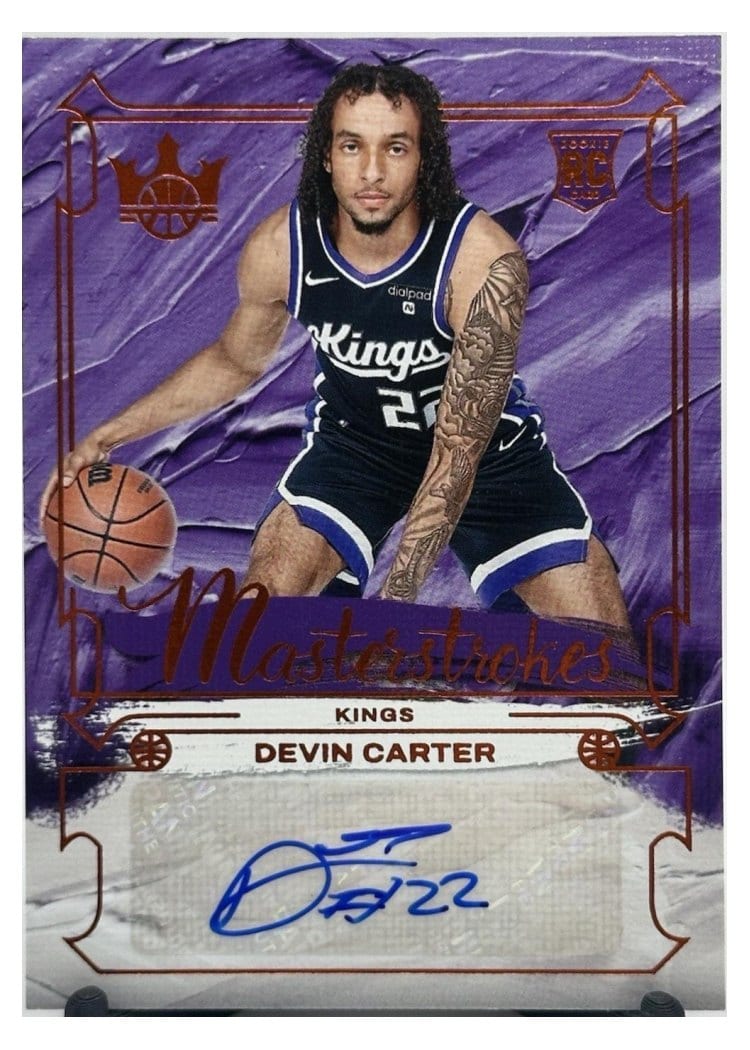2024-25 Panini Court Kings Masterstrokes Autographs Devin Carter #MS-DEV card