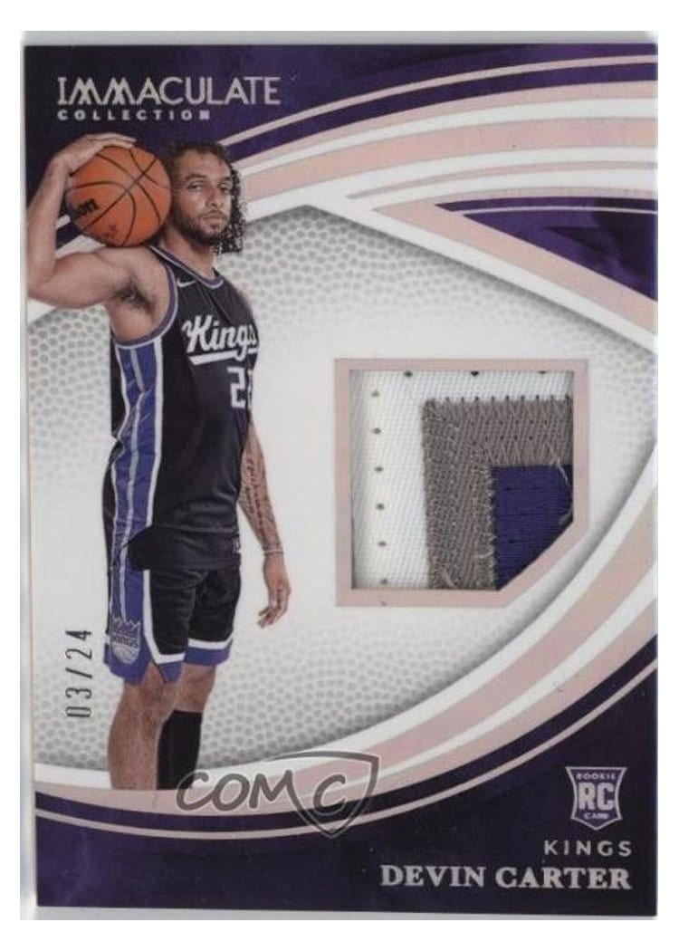 2024-25 Panini Immaculate Collection Immaculate Rookie Memorabilia International Set Devin Carter #6 card
