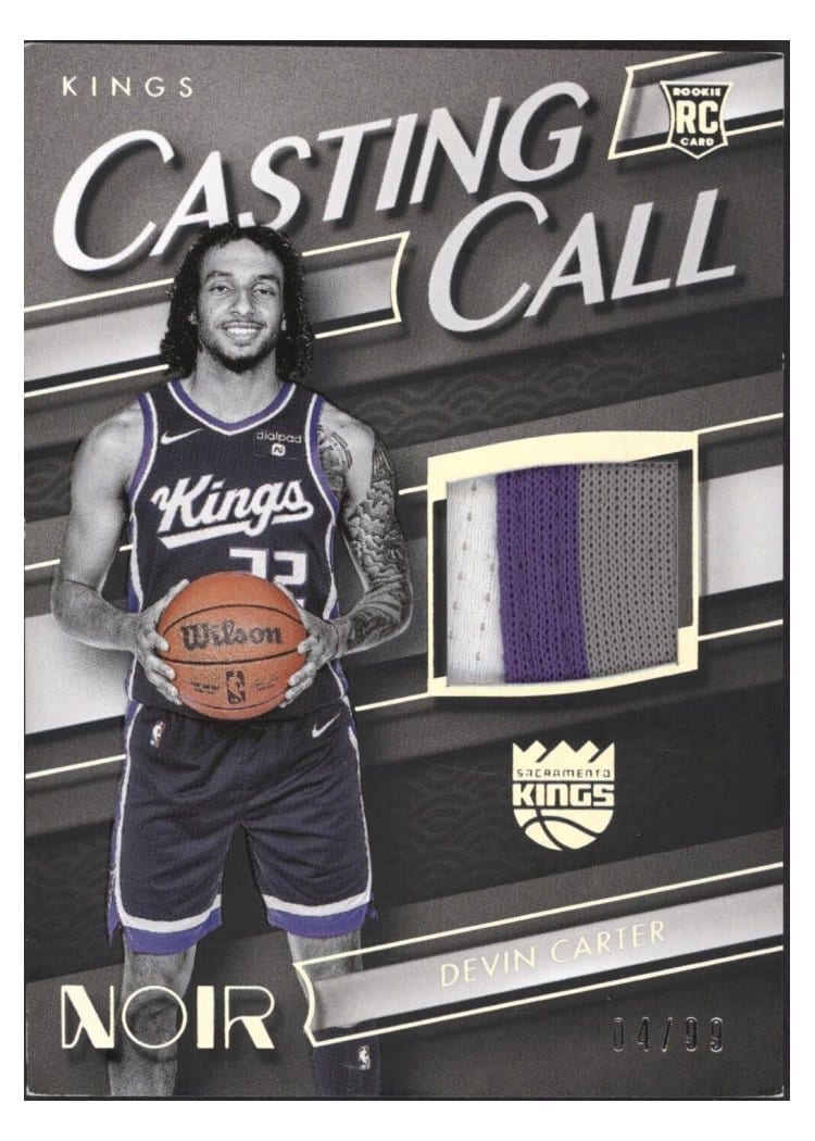 2024-25 Panini Noir Casting Call Memorabilia Set Devin Carter #4 card