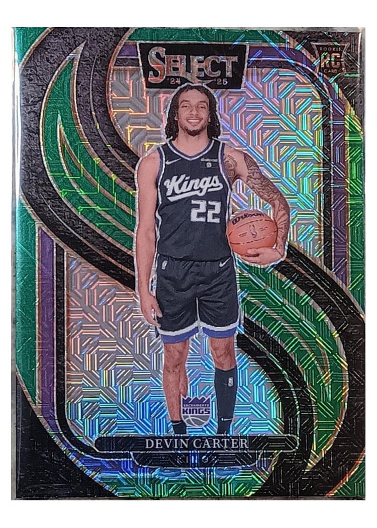 2024-25 Panini Select Base Set Devin Carter Green Mojo Prizm #92 card